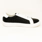 Black Faux Leather Trainers