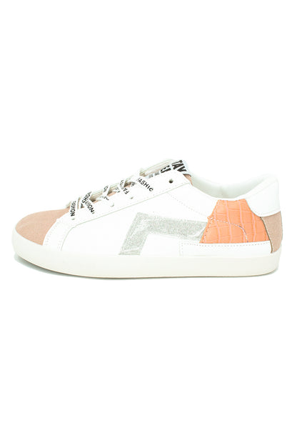 Dusty Pink Fashion Laced Trainers