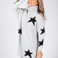 Light Grey Knit Tunic with Black Star Design