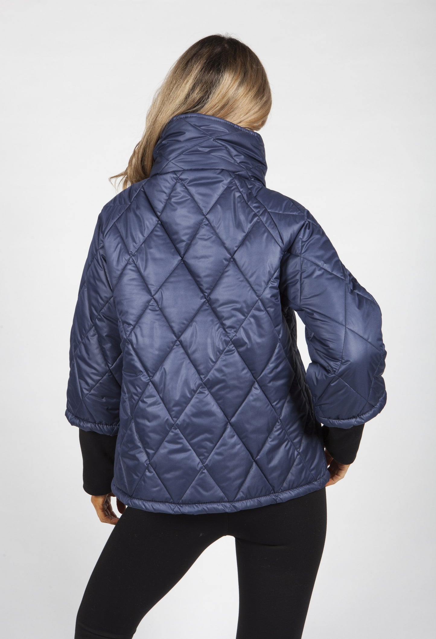 Navy Quilted Jacket