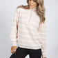 Peach Sorbet Striped Knit Pullover