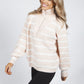 Peach Sorbet Striped Knit Pullover