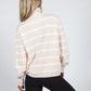 Peach Sorbet Striped Knit Pullover