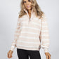 Peach Sorbet Striped Knit Pullover