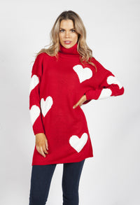 Red Sweetheart Knit Tunic