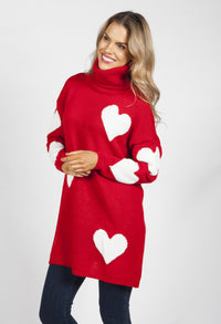 Red Sweetheart Knit Tunic