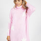 Candy Pink Knit Tunic with White Star Design