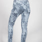 Steel Blue Patchwork Print Joggers