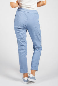 Steel Blue Ring Detail Joggers