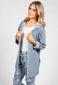 Steel blue Open Cardigan