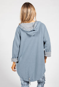 Steel blue Open Cardigan