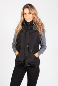 Black Hooded Gilet