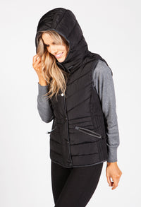 Black Hooded Gilet