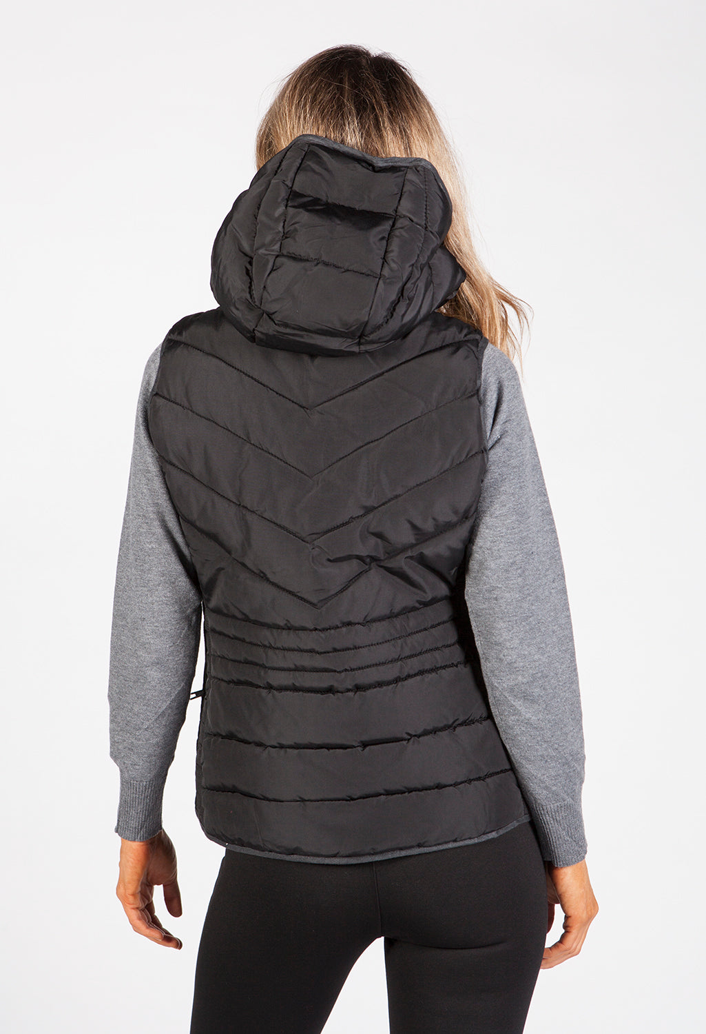 Black Hooded Gilet