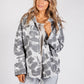 Grey Toned Tropical Print Jacket