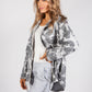 Grey Toned Tropical Print Jacket