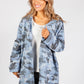 Faded Blue Angel Wing Open Hoody