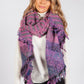 Pink Checked Super Soft Wool Feel Scarf