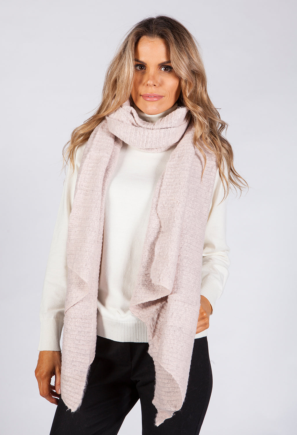 Dusty Pink Super Soft Wool Feel Scarf