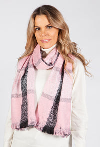 Pink Reversible Snake Print Scarf