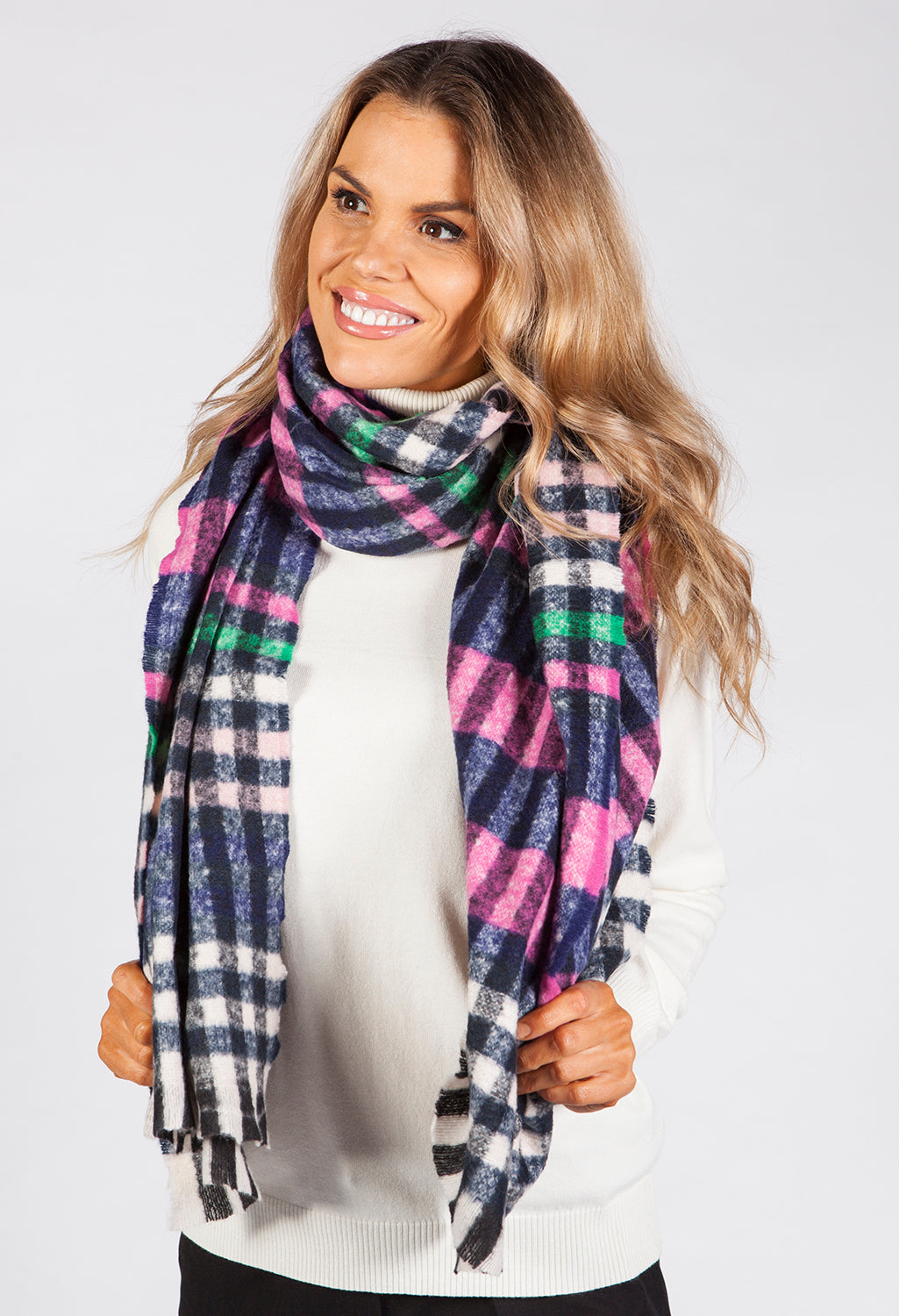 Multicolour Checked Scarf