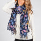 Navy Scarf with Paisley Print