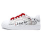 Red Laced Love Trainers