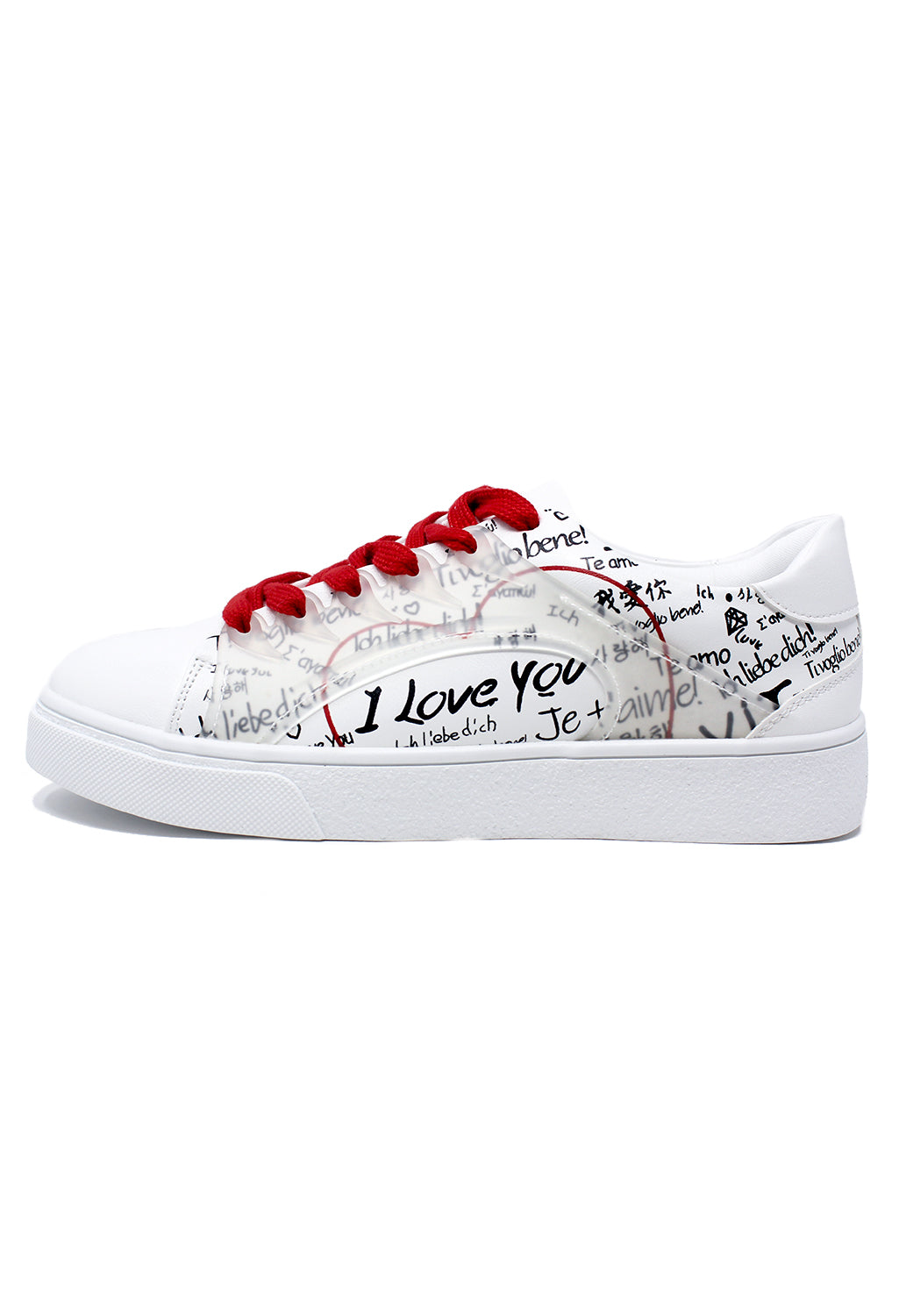 Red Laced Love Trainers