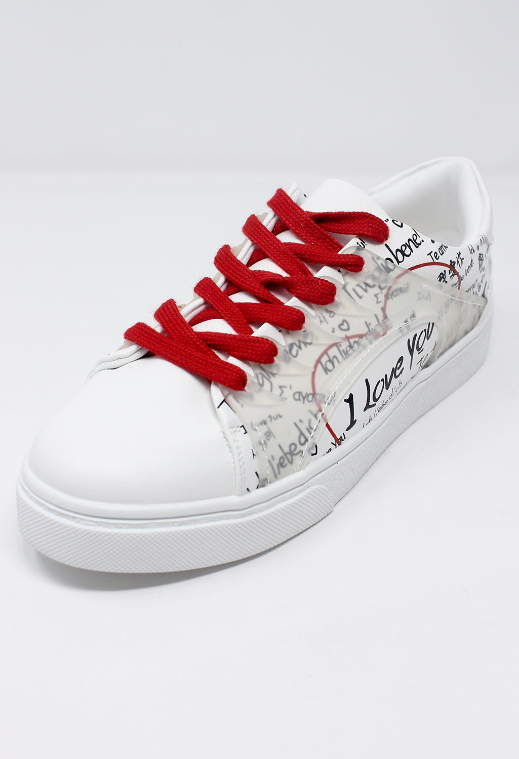 Red Laced Love Trainers