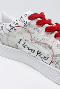 Red Laced Love Trainers