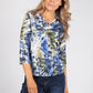 Modern Leaves Print Top