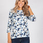 Watercolour Blue Floral Top