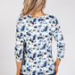 Watercolour Blue Floral Top