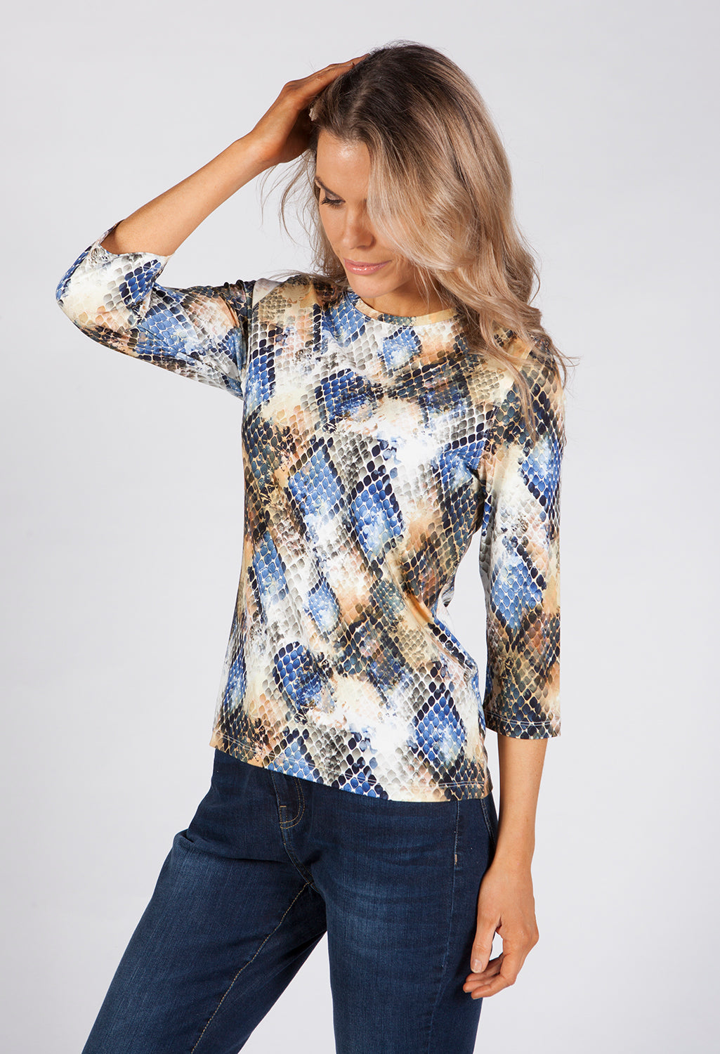 Snake Skin Print Top