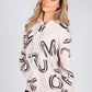 Dusty Pink Letter Print Hoodie