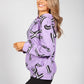 Lilac Letter Print Hoodie