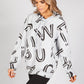 Light Grey Letter Print Hoodie