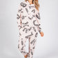 Dusty Pink Two Piece Letter Print Jogger Set