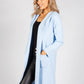 Sky Blue Long Knit Open Cardigan