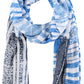 Blue Mixed Stripe Scarf