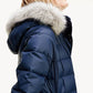 ESSENTIAL DOWN-FILLED FAUX FUR TRIM COAT