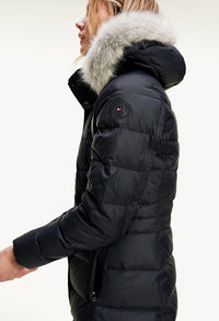 ESSENTIAL DOWN-FILLED FAUX FUR TRIM COAT-1