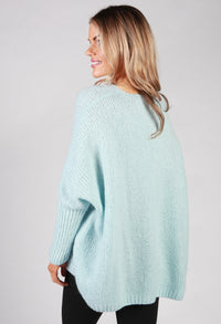 Sky Blue Star Knit Jumper