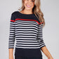 Navy Striped Top-1