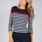 Navy Striped Top-1