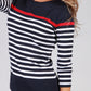 Navy Striped Top-1