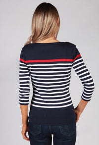 Navy Striped Top-1