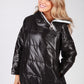 Black Zip Neck Hooded Jacket