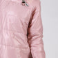 Dusty Pink Zip Neck Hooded Jacket