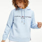 Breezy Blue Essential Fleece Logo Hoody